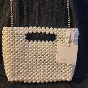 Dolce Vita Linzy Pearl Beaded Hand Bag